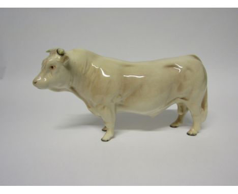 A Beswick Charolais Bull in gloss, model no. 2463A