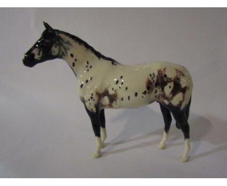 A Beswick Appaloosa Stallion in black and white, model no. 1772