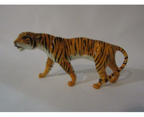 A Beswick Tigress in tan/black stripes gloss, model no. 1486