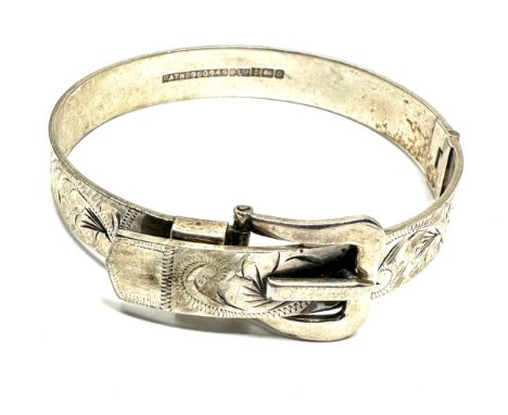Vintage silver buckle bangle weight 28g 