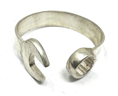 heavy silver spanner bangle weight full silver hallmarks weight 157g 