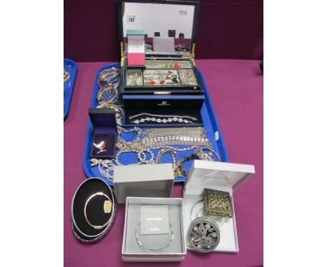 A Mixed Lot of Assorted Costume Jewellery, including Swarovski line bracelet, in original box, further bracelets, earrings, p