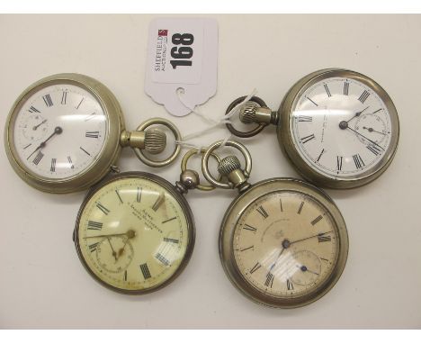 Four Openface Pocketwatches, including "Acme H Samuel Manchester Swiss Made", case stamped "Fine Silver"; A Waterbury Watch C