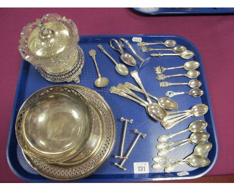 A Pair of Scottish Hallmarked Silver Teaspoons, Alexander Henderson, possibly Edinburgh 1812 (no town mark), initialled; toge