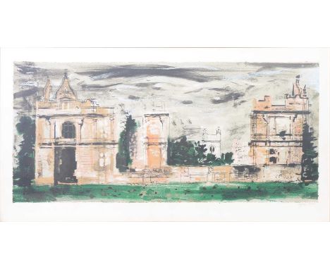 John Piper, Moreton Corbett (Levinson 263), 1976,silkscreen, printed in colours, signed and numbered in pencil, 1/70, 56.5cm 