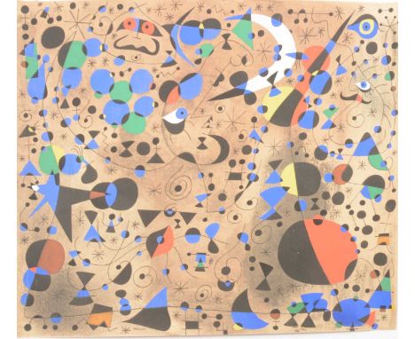 After Joan Miró, La Poetesse (Constellations), plate XIII,pochoir print on paper, seemingly not from an edition,36cm x 42.5cm