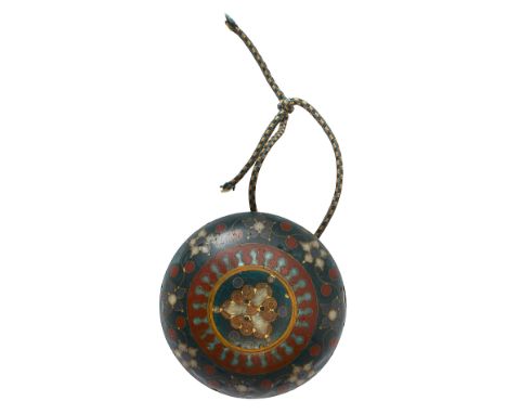 A 19th Century Japanese cloisonne manju netsukeLate Edo / Meiji periodDiameter 4.2cm., diameter Condition: Good condition