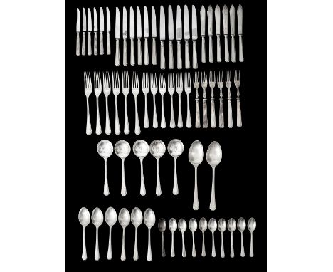 An Elizabeth II design part six setting canteen of flatwareSheffield, 1972, Mappin &amp; Webbcomprising six table forks, six 