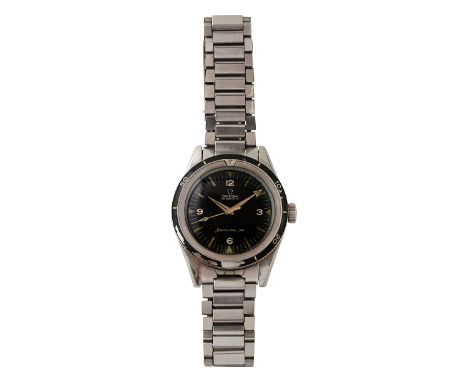 An Omega Seamaster 300 stainless steel 'Staybrite' automatic diver's wristwatch case ref 14755-62 SC, c.1962black dial with l