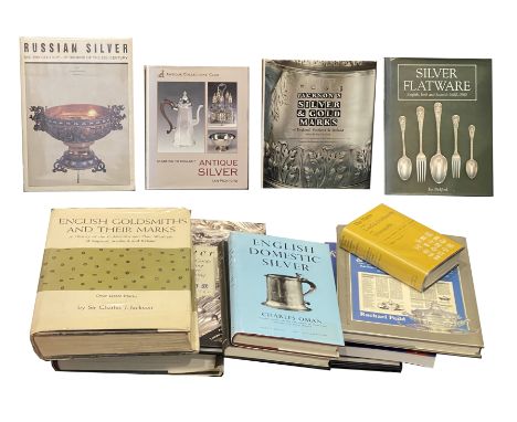 A group of reference books on silverto include, Jackson's Silver &amp; Gold Marks, edited by Ian Pickford, Antique Collector'