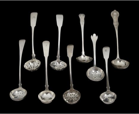 George IIII and later Scottish silver sifter spoonsvarious dates, makersto include a an Old English pattern sifter spoon, Edi