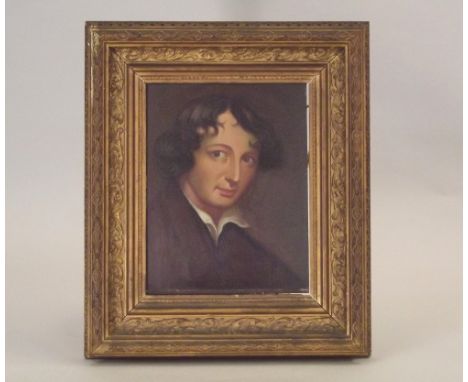 PORTRAIT COPY. A Victorian portrait copy after Van Dyck by John Thompson. Oil on board. Inscribed & dated 1885 to the reverse
