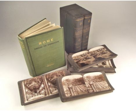 STEREO VIEWS.A complete boxed set of 46 Underwood & Underwood stereo views, 'Rome Through the Stereoscope', with Guide Book &
