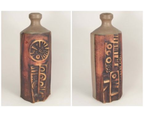 TREMAEN POTTERY. A Peter Ellery, Tremaen Pottery, Newlyn 'Kenegie' design lamp base. Height 44cm.