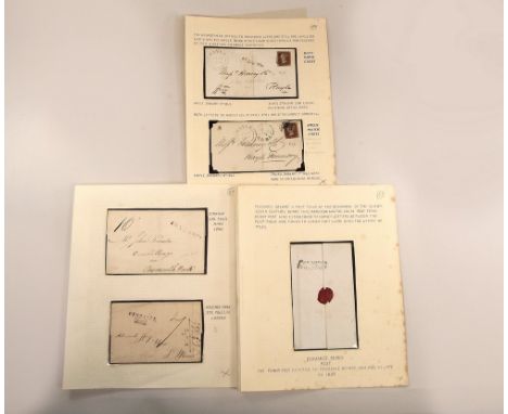 CORNISH POSTAL HISTORY. Five various including straight line town marks for Penzance & St. Ives, a Penzance Penny Post etc.