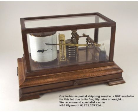 BAROGRAPH. An oak cased barograph with John Wardale scale.