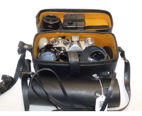 Zenith Moskva 80 camera and four lenses, etc