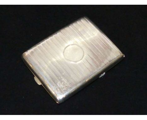 George V silver cigarette case, William Hair Haseler, Birmingham 1916, 5oz
