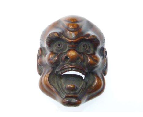Japanese carved mask