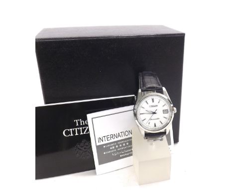 Citizen Chronomaster stainless steel gentleman's wristwatch, ref. CTQ57-0934, serial no. A660-T006591, the circular white dia
