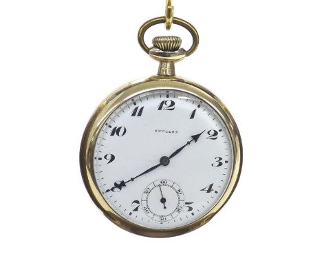 Gallet & Co. gold plated lever pocket watch, signed 17 jewel adjusted three position movement, the dial branded 'Success' wit