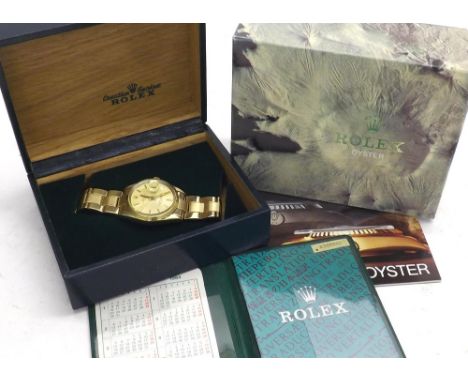 Rolex Oyster Perpetual Date 18k gold plated and stainless steel gentleman's bracelet watch, ref. 15505, serial no. 7280xxx, c