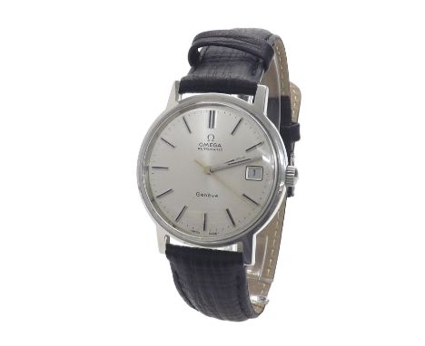 Omega Geneve automatic stainless steel gentleman's wristwatch, ref. 166 0163, movement serial. no. 36697758, circa 1973, circ