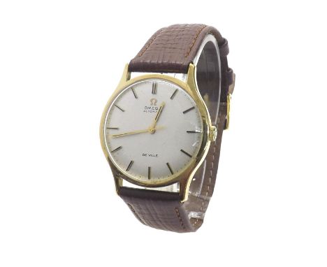 Omega De Ville automatic 9ct gentleman's wristwatch, ref. 1628418, movement serial no. 28679503, circa 1969, silvered dial wi