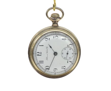 Illinois Watch Co. gold plated lever pocket watch, circa 1896, 15 jewel movement with safety pinion, no. 1344137, the signed 
