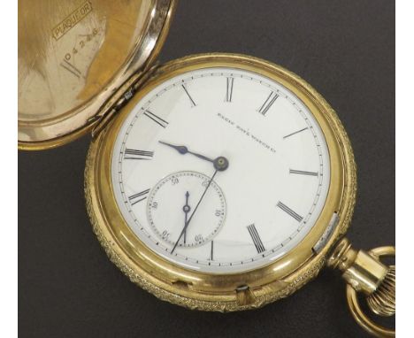 Elgin National Watch Co. gold plated lever hunter pocket watch, 16 Series One convertible movement, no. 815635, damascened le
