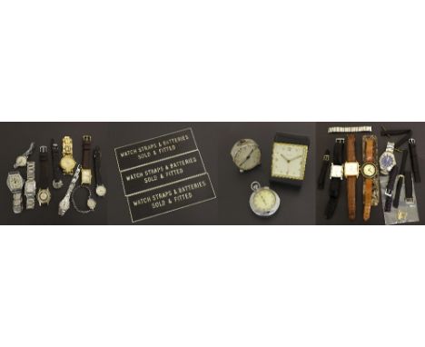 Selection of ladies watches to include Helvetia, Bulova, Oris, Givenchy; together with four gentlemen's quartz watches, small