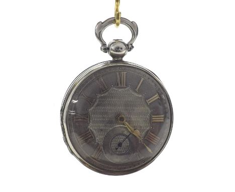 Silver fusee verge pocket watch, London 1828, signed Thos Wilson, London, no. 5170, with pierced engraved balance cock, flat 
