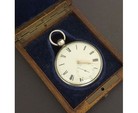 Litherland & Davies, Liverpool silver fusee lever pocket watch, hallmarked Chester 1825, signed and numbered 11739, the fine 