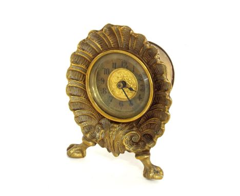 British United Clock Company Patent alarm timepiece, 4.5" high