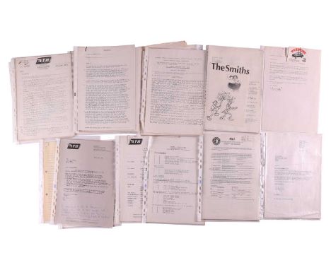 The Smiths: An interesting collection of ephemera, relating to and from their US tour of 1986, to include a signed typed lett