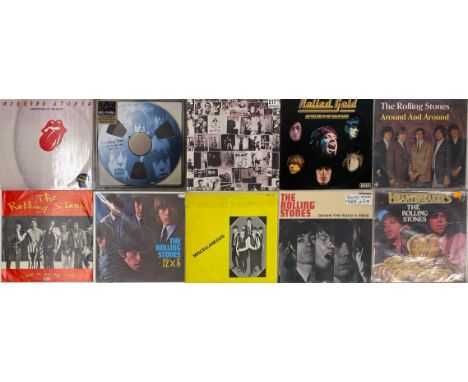 Ten various Rolling Stones albums, including Down the Road at Peace.