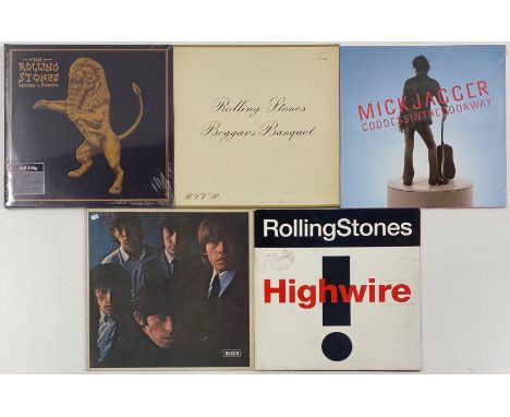 Five various Rolling Stones albums, including Godess in the Doorway.