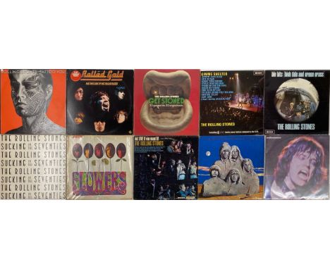 Ten various Rolling Stones albums, including Gimme Shelter.
