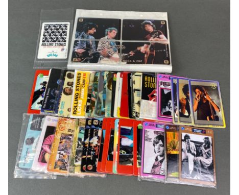 A quantity of Rolling Stones phone cards.