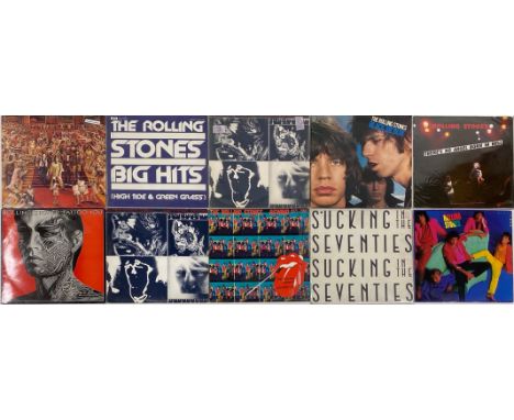 Ten various Rolling Stones albums, including There's No Angel Born in Hell.