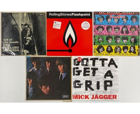 Five various Rolling Stones albums, including Got to Get a Grip.