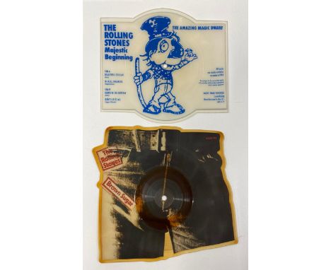 Three various Rolling Stones picture disc 7' vinyls, including Majestic Beginning.