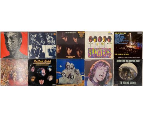 Ten various Rolling Stones albums, including Milestones.