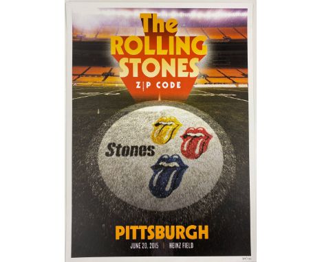 The Rolling Stones Zip Code limited edition 321/700 poster at Heinz field, Pittsburgh, 20/06/2015