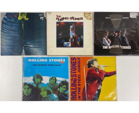 Five various Rolling Stones albums, including In the Steel Jungle.