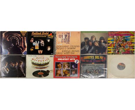 Ten various Rolling Stones albums, including Time Waits for No One.