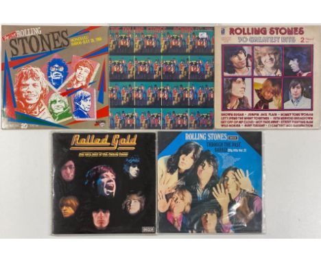 Five various Rolling Stones albums, including Through the Past Darkly.