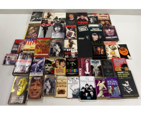 A quantity of mainly biographical Rolling Stones books.