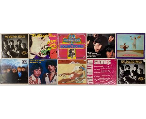 Ten various Rolling Stones albums, including Get Yer Ya-Ya's Out.