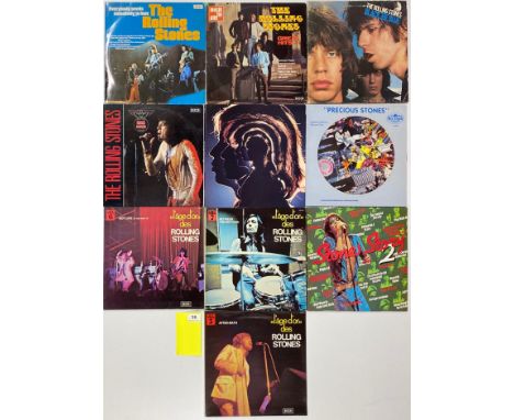 Ten various Rolling Stones records, including Black and Blue.
